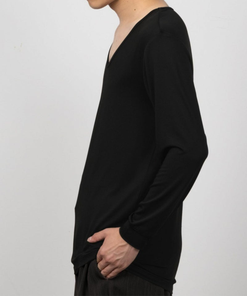 MAC HEAT VネックインナーTシャツ9分袖 メンズ メール便 対応商品商品画像-4