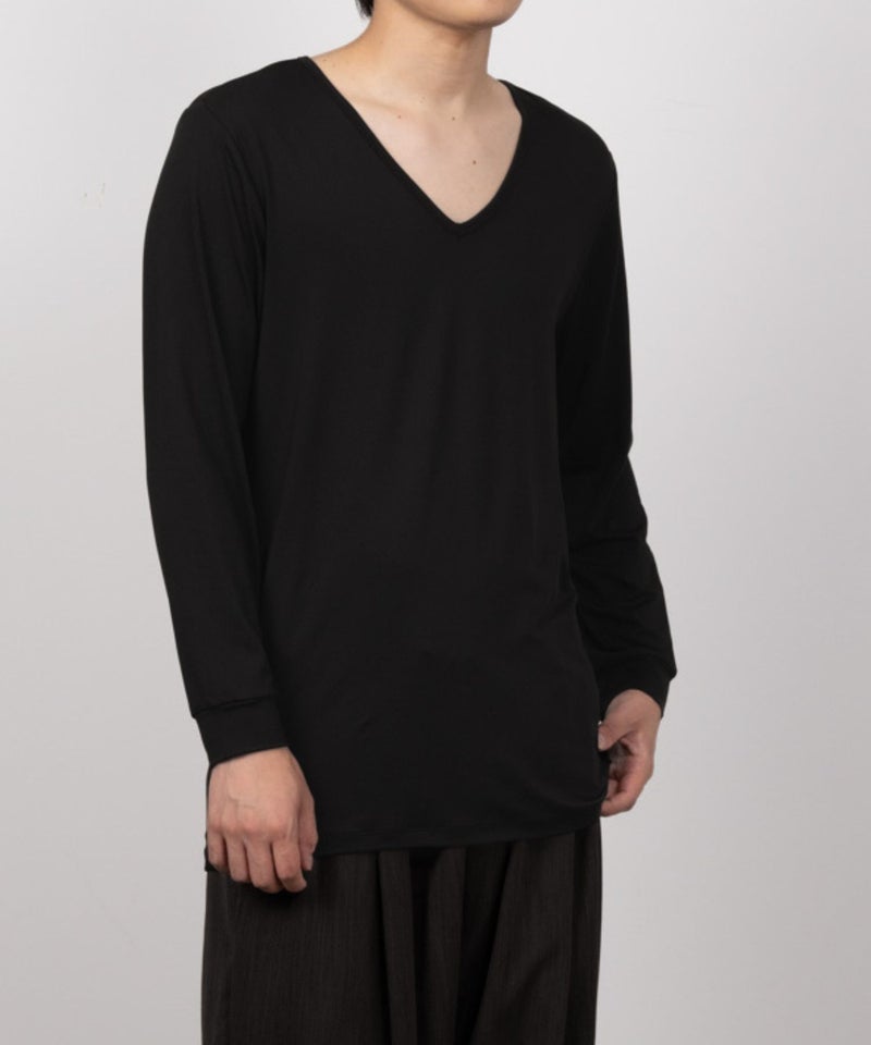 MAC HEAT  VネックインナーTシャツ9分袖 メンズ メール便 対応商品商品画像-4