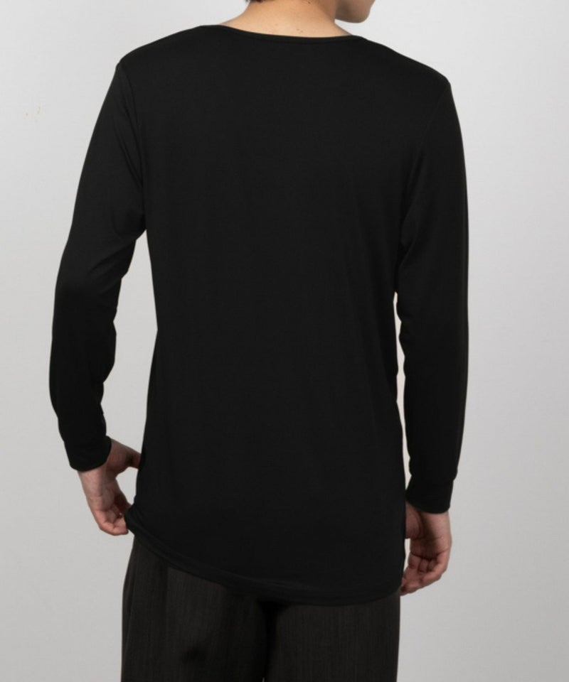 MAC HEAT VネックインナーTシャツ9分袖 メンズ メール便 対応商品商品画像-5