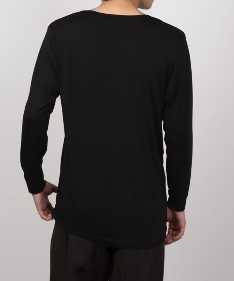 MAC HEAT VネックインナーTシャツ9分袖 メンズ メール便 対応商品商品画像-6