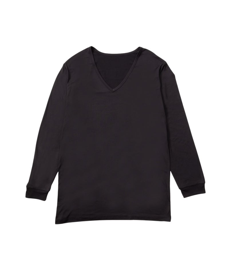 MAC HEAT VネックインナーTシャツ9分袖 メンズ メール便 対応商品商品画像-8