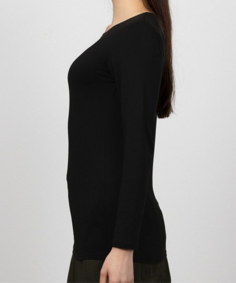 MAC HEAT クルーネックインナーTシャツ10分袖 レディース メール便 対応商品商品画像-3