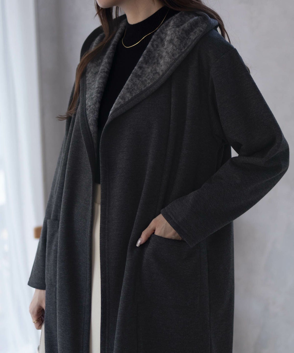 nAvy 温℃裏シャギートッパーカーディガン レディース