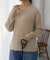 [期間限定knit]nAvy  もちり もちもち 洗えるニット 肩ボタンクルーネック レディース商品サムネイル-6