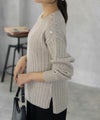 [期間限定knit]nAvy  もちり もちもち 洗えるニット 肩ボタンクルーネック レディース商品サムネイル-13