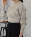[期間限定knit]nAvy  もちり もちもち 洗えるニット 肩ボタンクルーネック レディース商品サムネイル-17