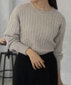 [期間限定knit]nAvy  もちり もちもち 洗えるニット 肩ボタンクルーネック レディース商品サムネイル-18