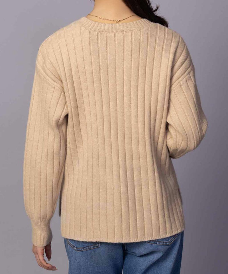 [期間限定knit]nAvy  もちり もちもち 洗えるニット 肩ボタンクルーネック レディース商品画像-32