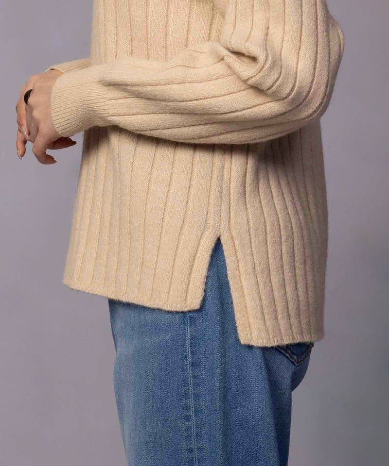 [期間限定knit]nAvy  もちり もちもち 洗えるニット 肩ボタンクルーネック レディース商品画像-33