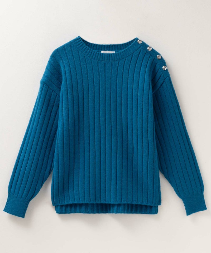 [期間限定knit]nAvy  もちり もちもち 洗えるニット 肩ボタンクルーネック レディース商品画像-39