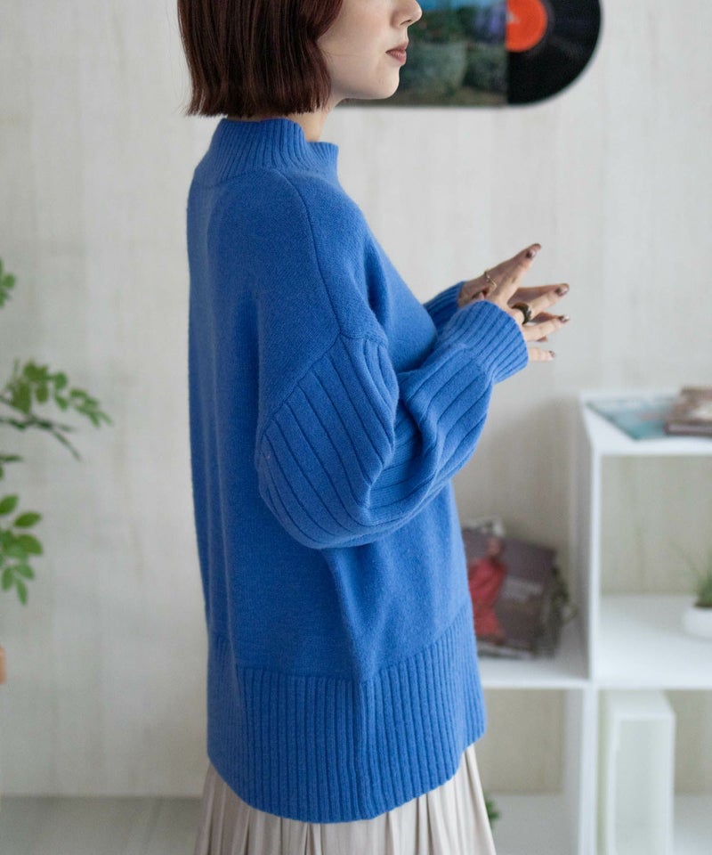 nAvy  もちり もちもち 洗えるニット 切替ハイネック レディース商品画像-8