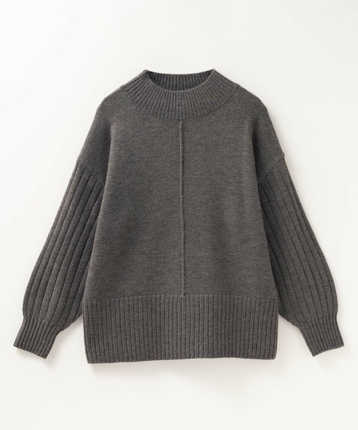 nAvy もちり もちもち 洗えるニット 切替ハイネック レディース