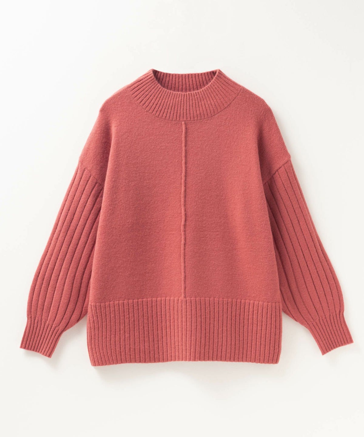 nAvy もちり もちもち 洗えるニット 切替ハイネック レディース