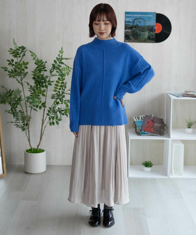 nAvy もちり もちもち 洗えるニット 切替ハイネック レディース商品画像-29