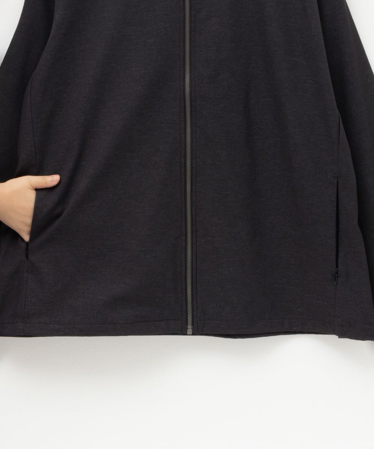 NAVY FIT デニムライクストレッチリブブルゾン メンズ