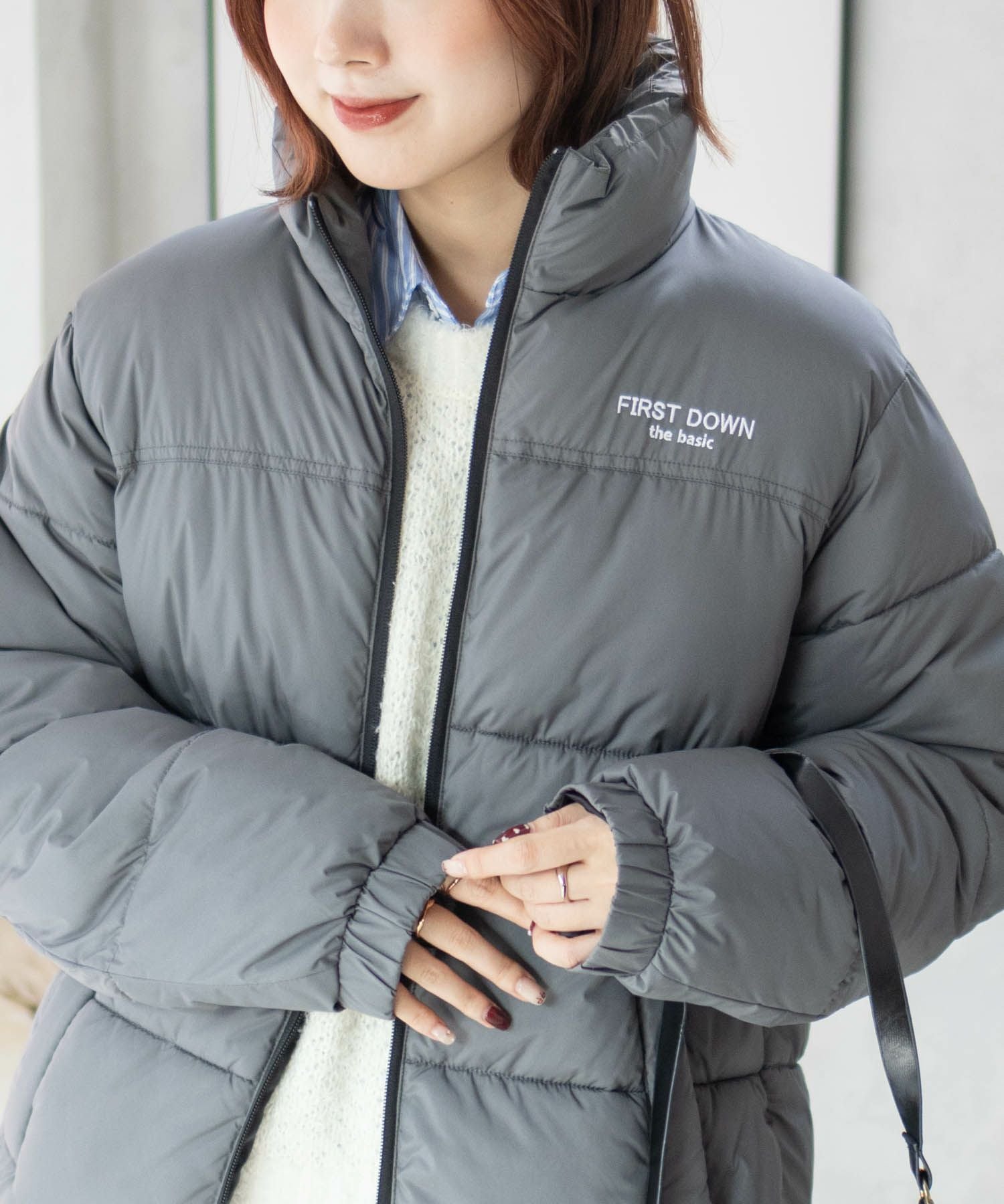 FIRST DOWN the basic マイクロポリ中綿アウター メンズ