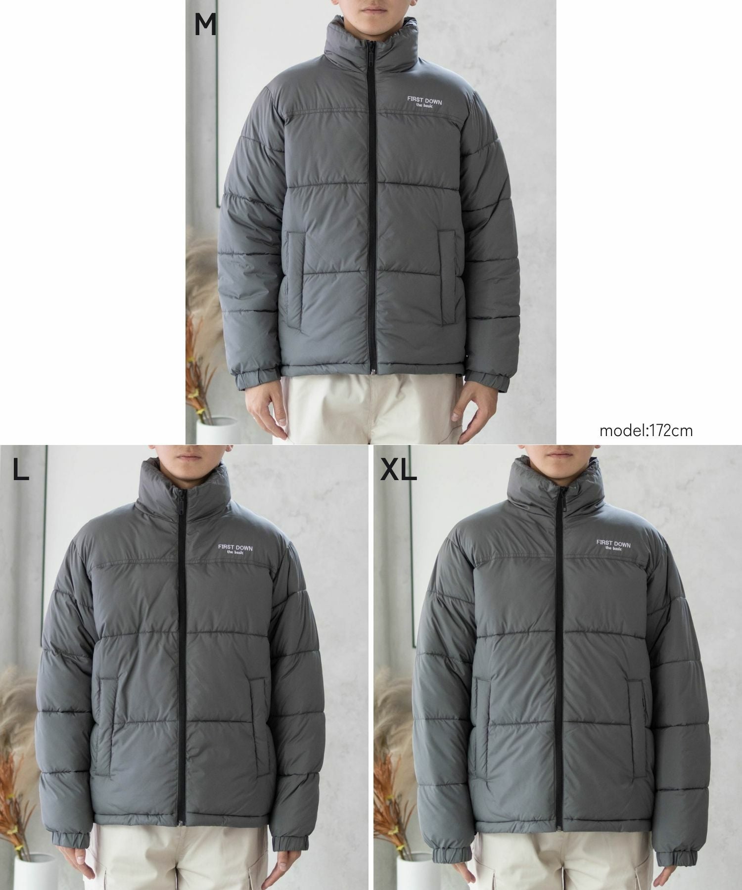 FIRST DOWN the basic マイクロポリ中綿アウター メンズ
