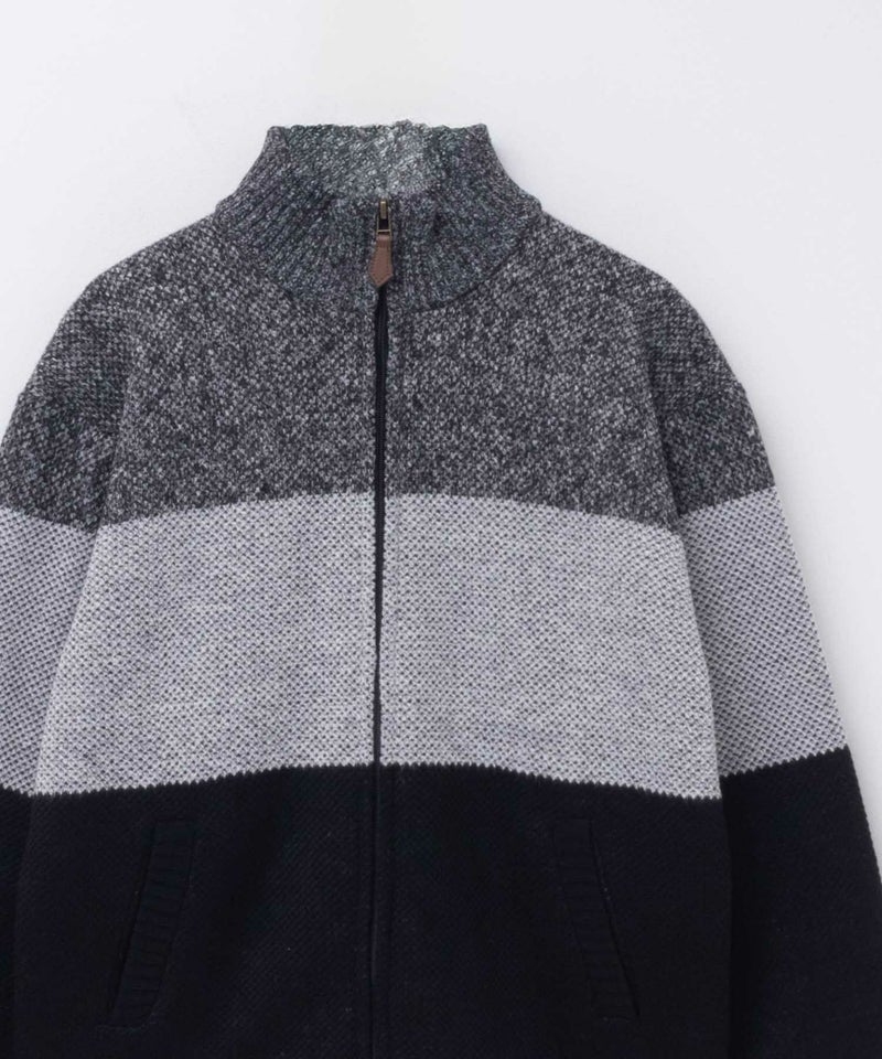 NAVY 温℃ 裏ボアジップスタンドニットジャケット メンズ商品画像-6