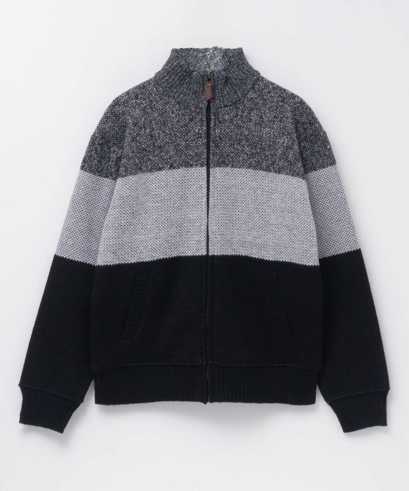 NAVY 温℃ 裏ボアジップスタンドニットジャケット メンズ商品画像-9