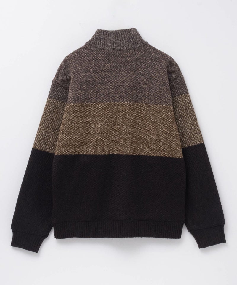 NAVY 温℃ 裏ボアジップスタンドニットジャケット メンズ商品画像-14