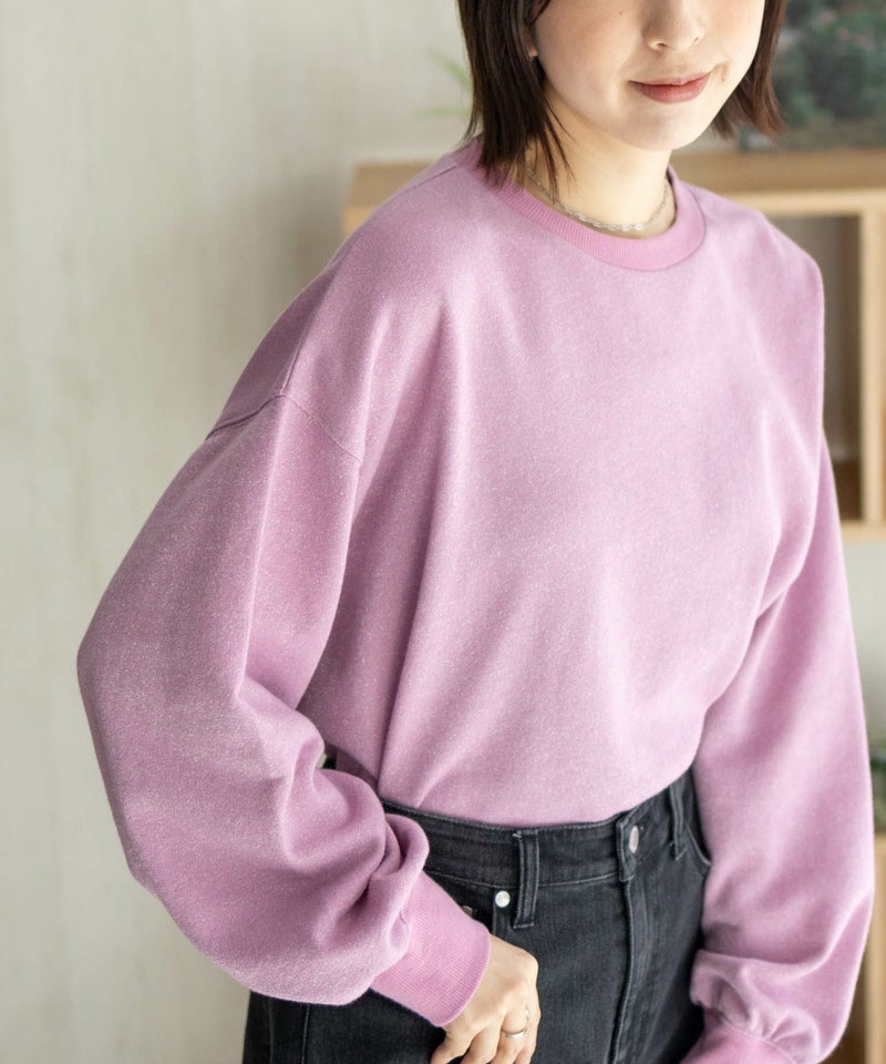 nAvy ラメ裏毛プルオーバー レディース商品画像-3