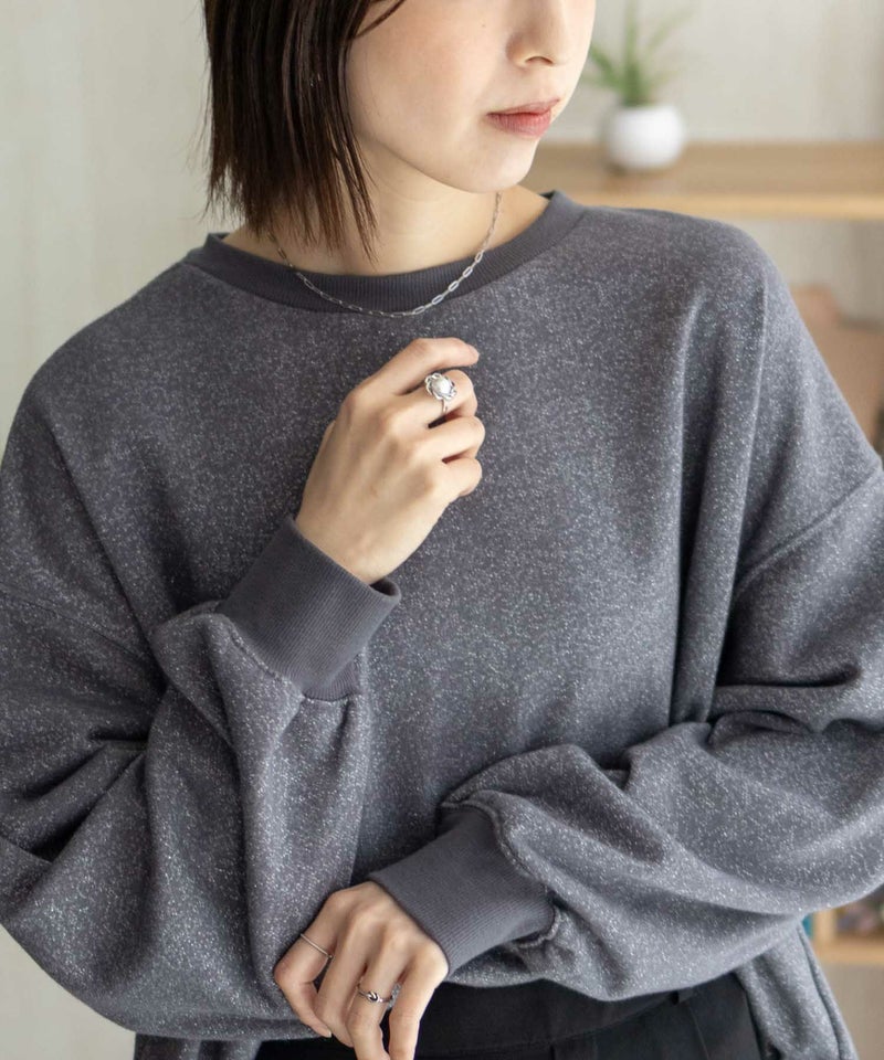 nAvy ラメ裏毛プルオーバー レディース商品画像-5