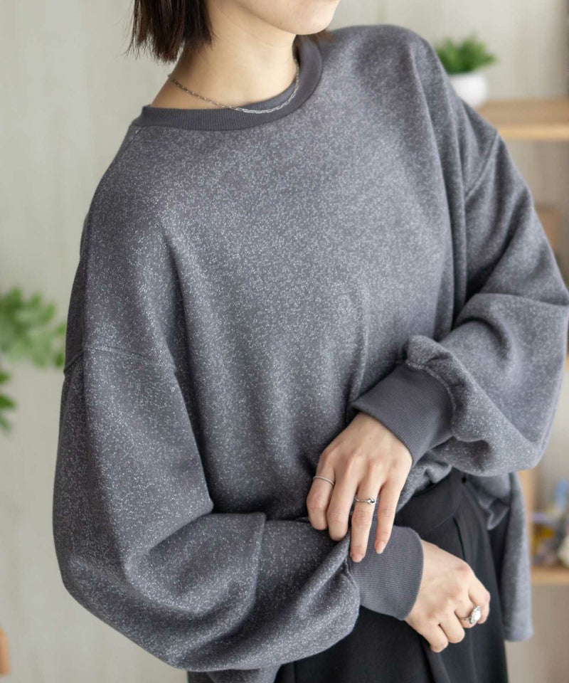 nAvy ラメ裏毛プルオーバー レディース商品画像-6