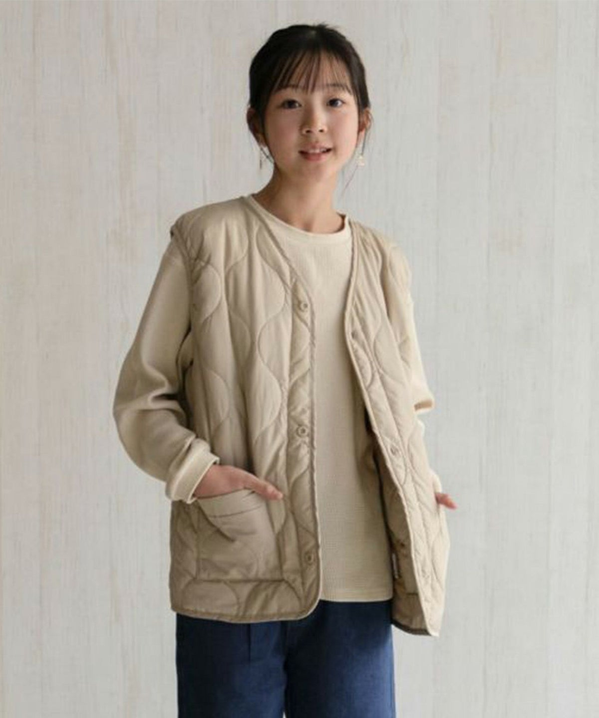 NAVY キルトベストアンサンブル キッズ