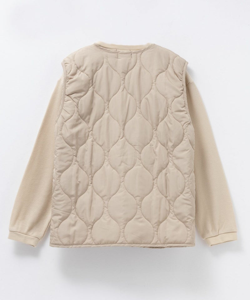 NAVY キルトベスト & ワッフル長袖Tシャツ セット アンサンブル キッズ商品画像-6