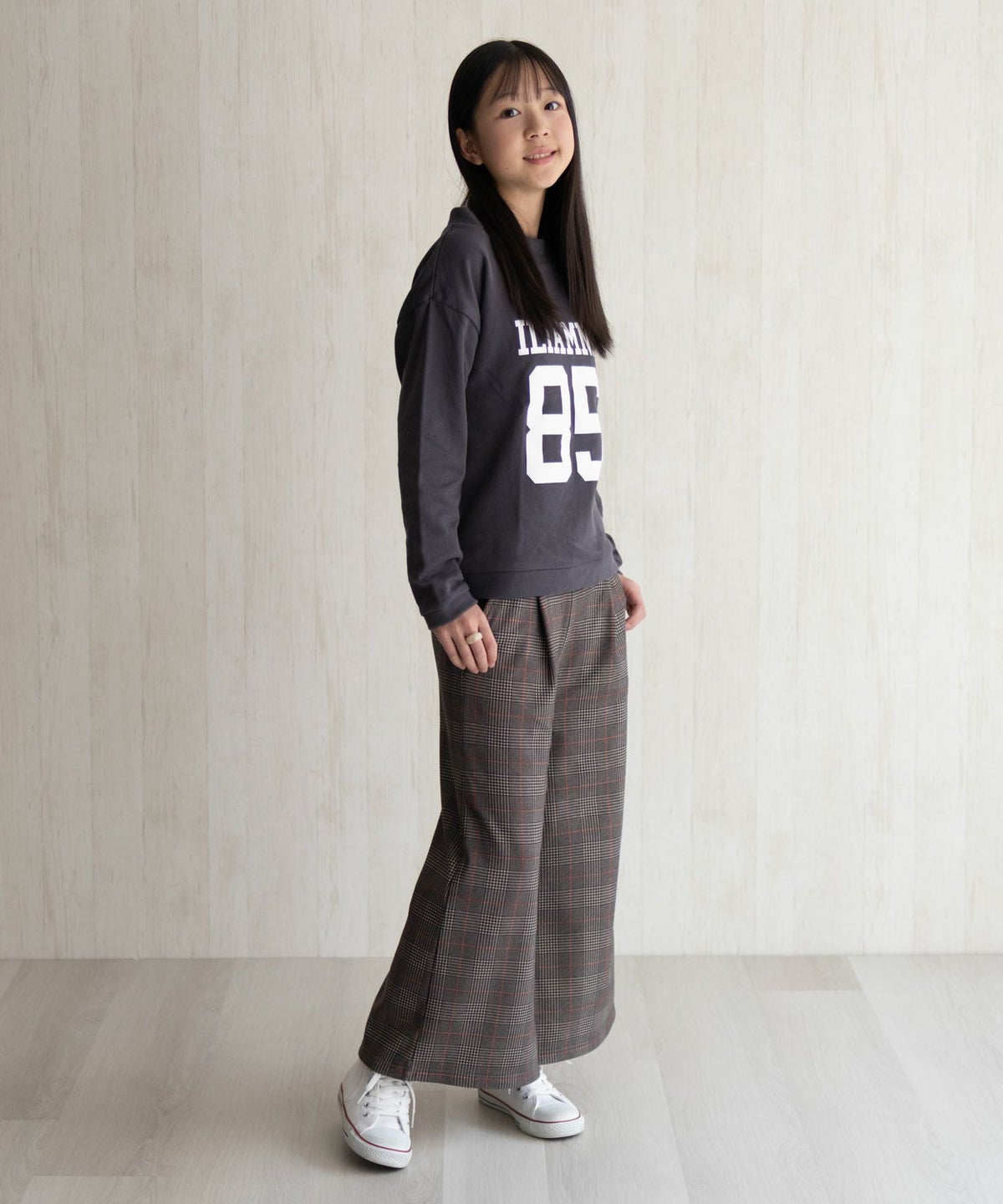 NAVY 温℃ 裏ベロアワイドパンツ キッズ