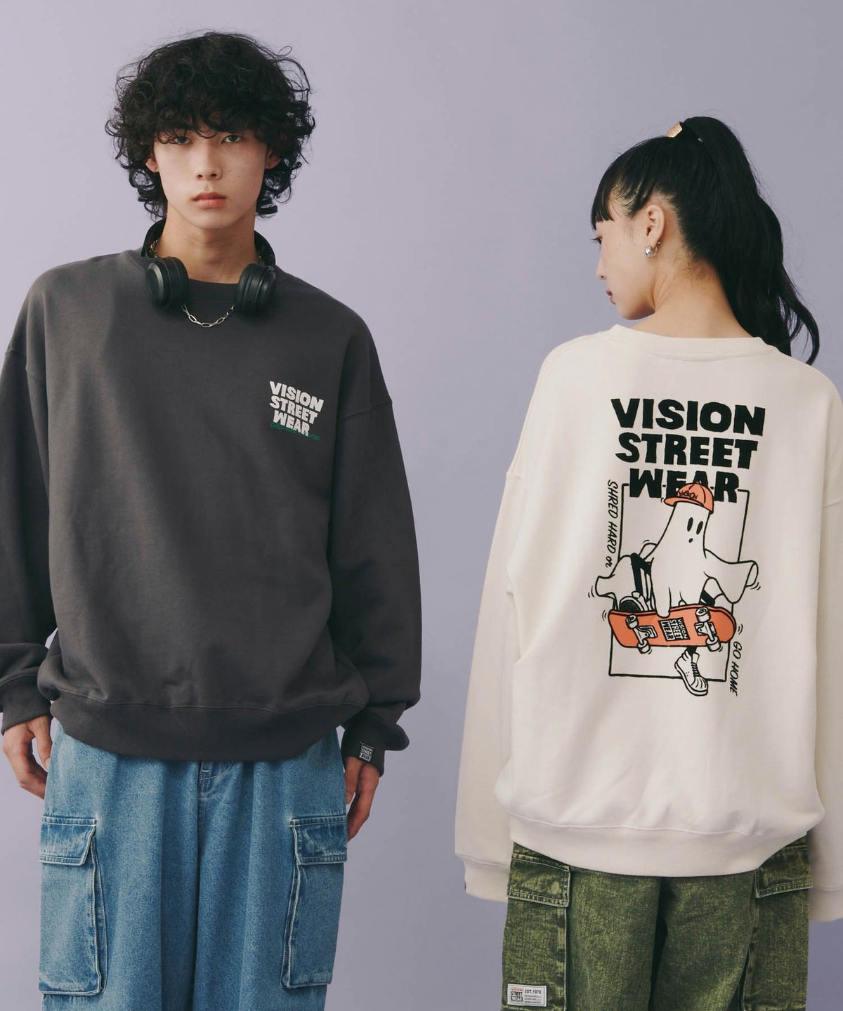 VISION STREET WEAR ゴーストスケータースウェット メンズ