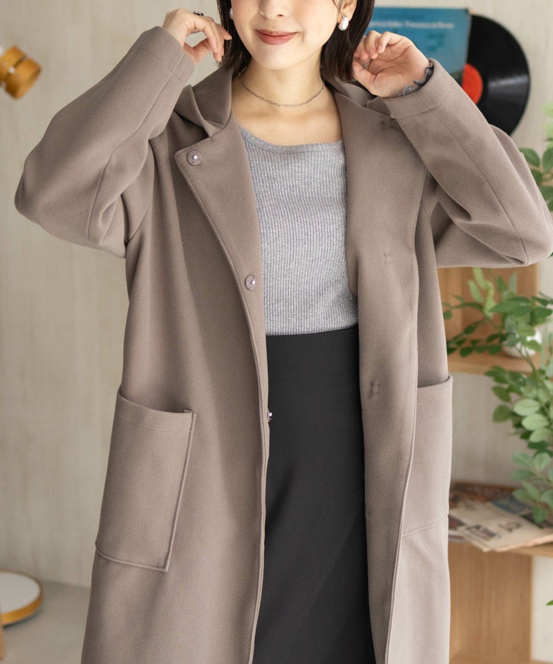 nAvy フードロングコート レディース商品画像-3