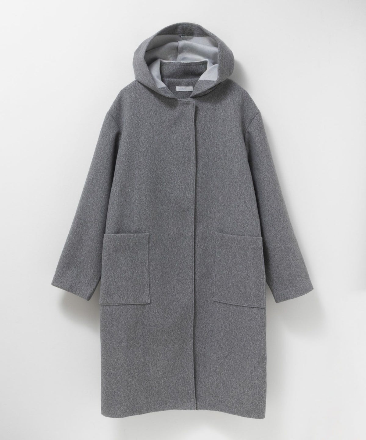 NAVY フードロングコート レディース