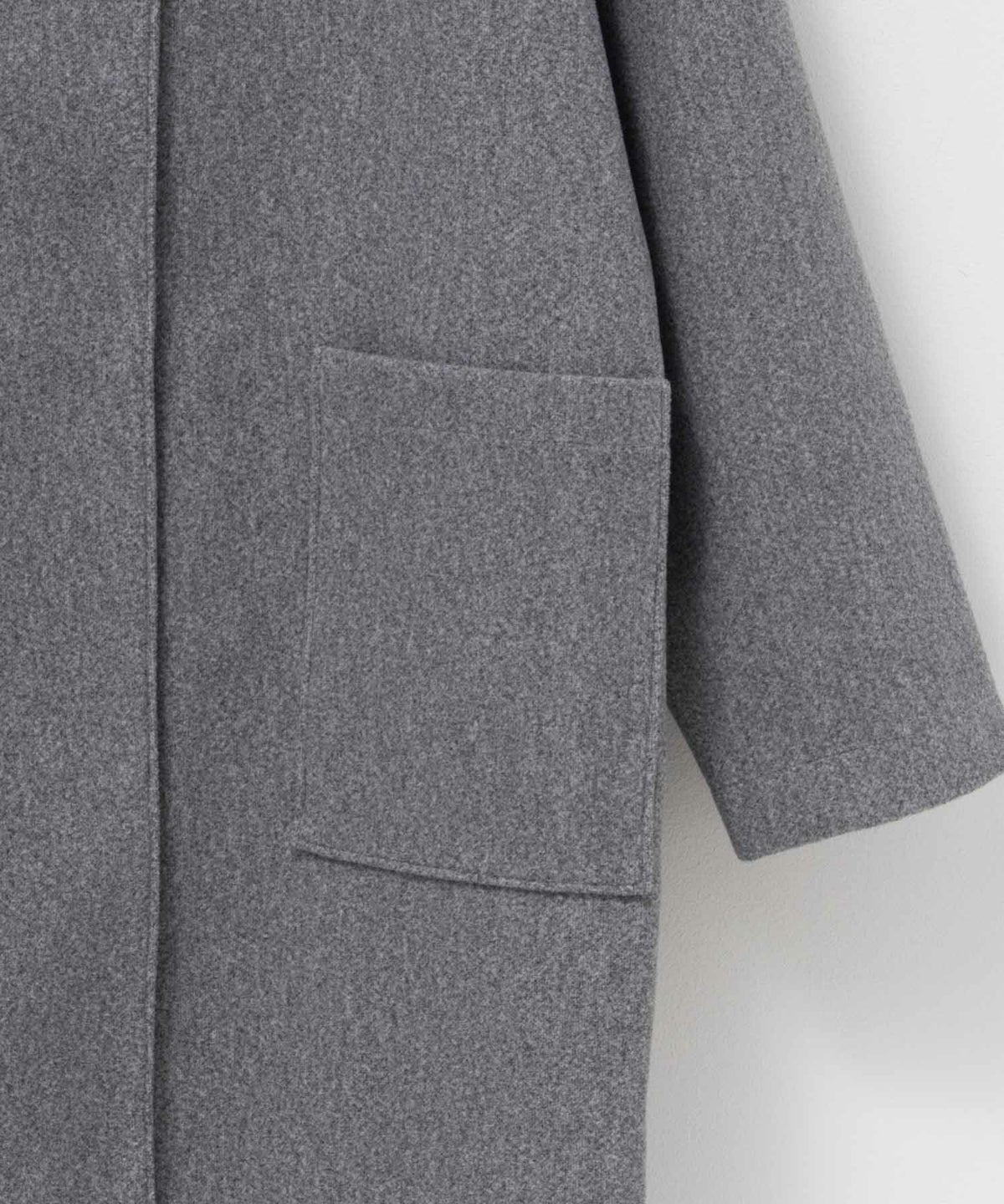 NAVY フードロングコート レディース