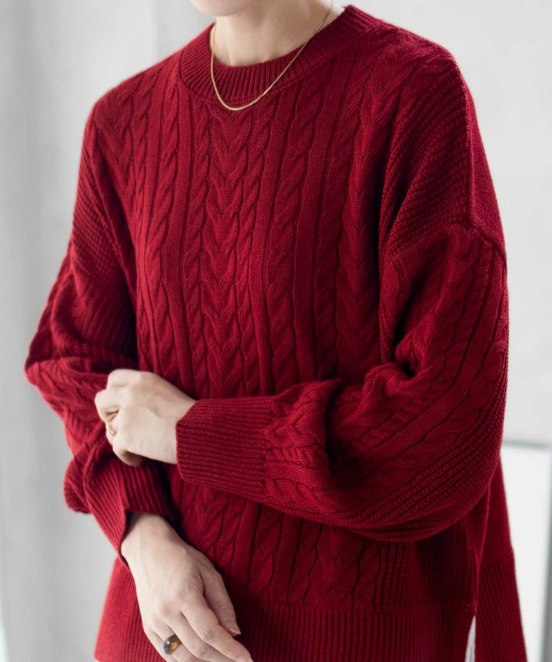 [期間限定knit]nAvy  フェイクレイヤードプルオーバー レディース商品画像-9