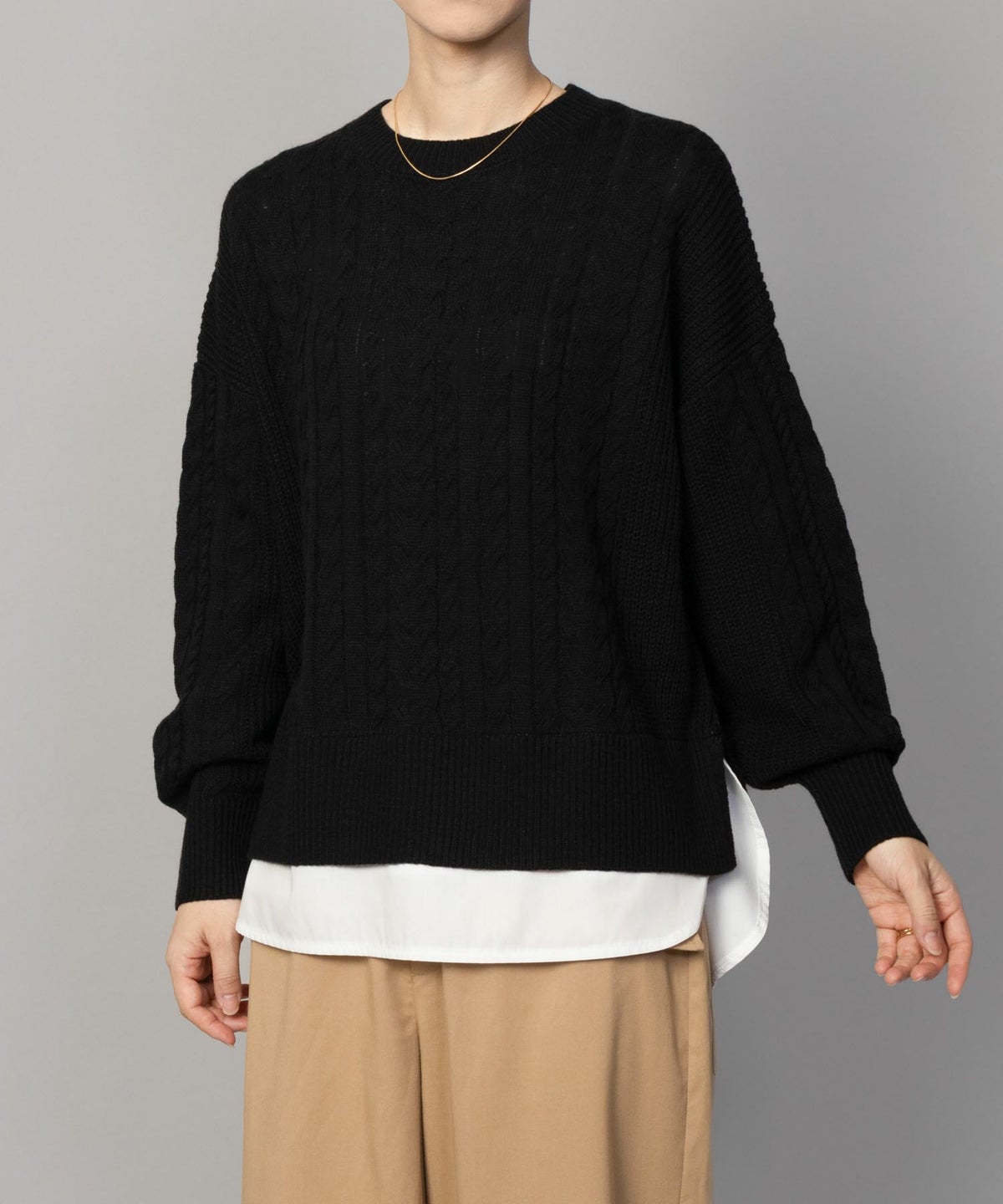 nAvy フェイクレイヤードプルオーバー レディース