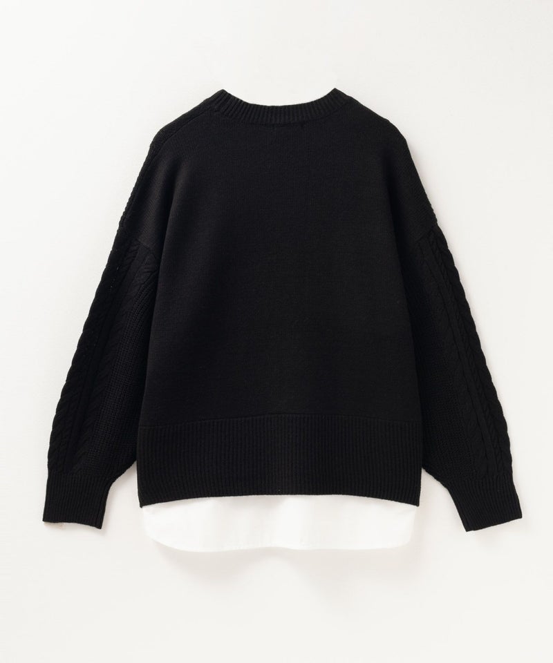 [期間限定knit]nAvy  フェイクレイヤードプルオーバー レディース商品画像-27