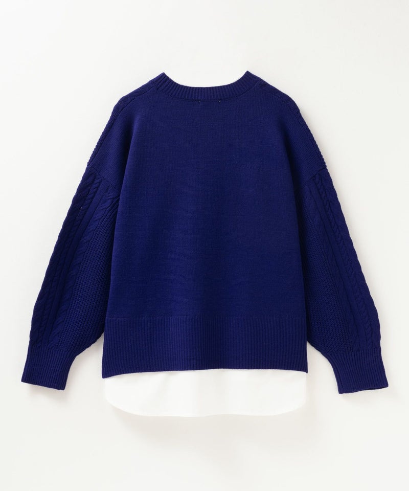 [期間限定knit]nAvy  フェイクレイヤードプルオーバー レディース商品画像-31