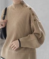 [期間限定knit]nAvy 肩ボタンフェイクレイヤードハイネックニットプルオーバー レディース商品サムネイル-26