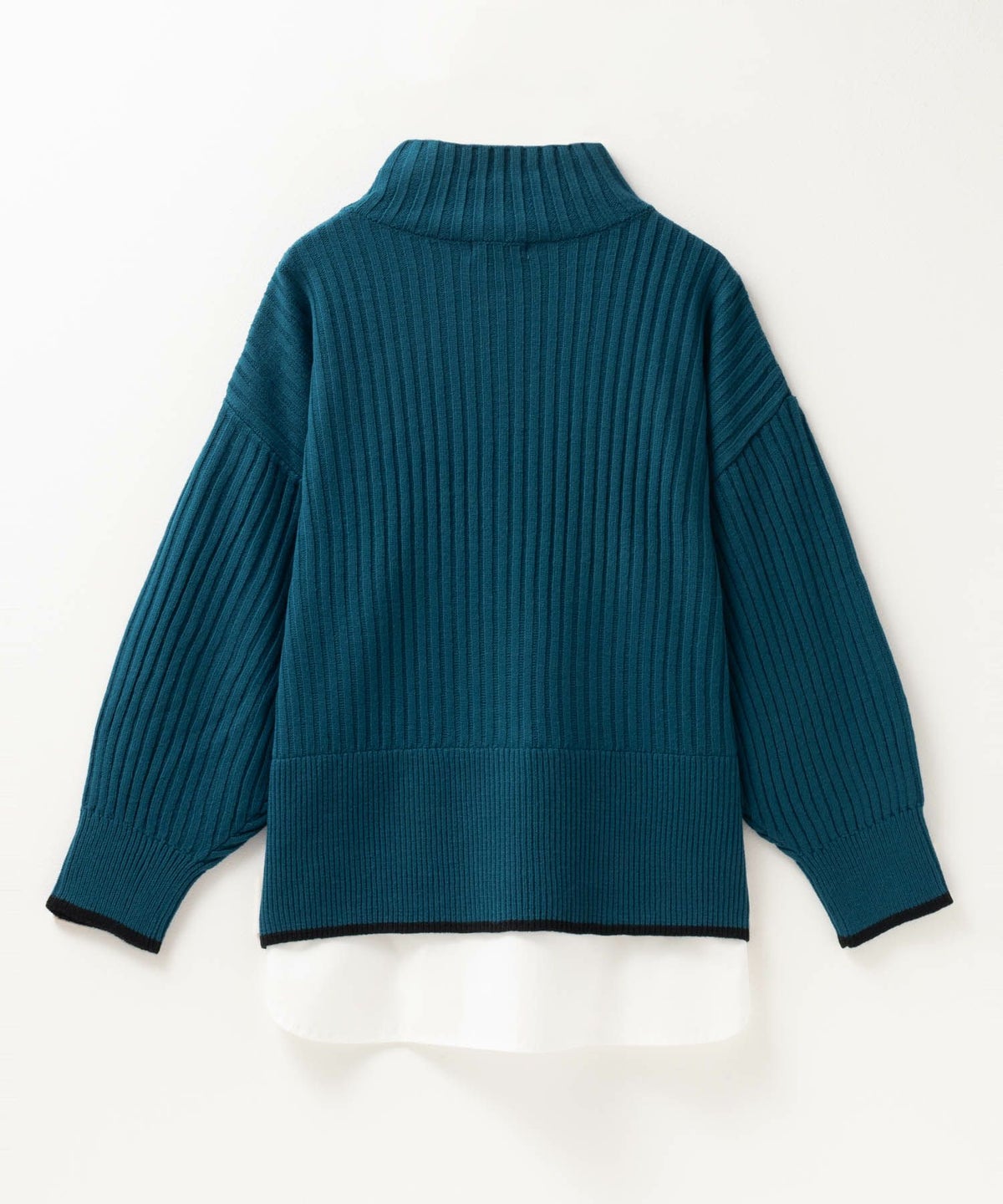 nAvy 肩ボタンフェイクレイヤードハイネック レディース