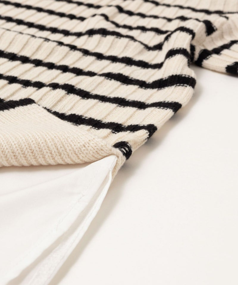 [期間限定knit]nAvy 肩ボタンフェイクレイヤードハイネックニットプルオーバー レディース商品画像-39