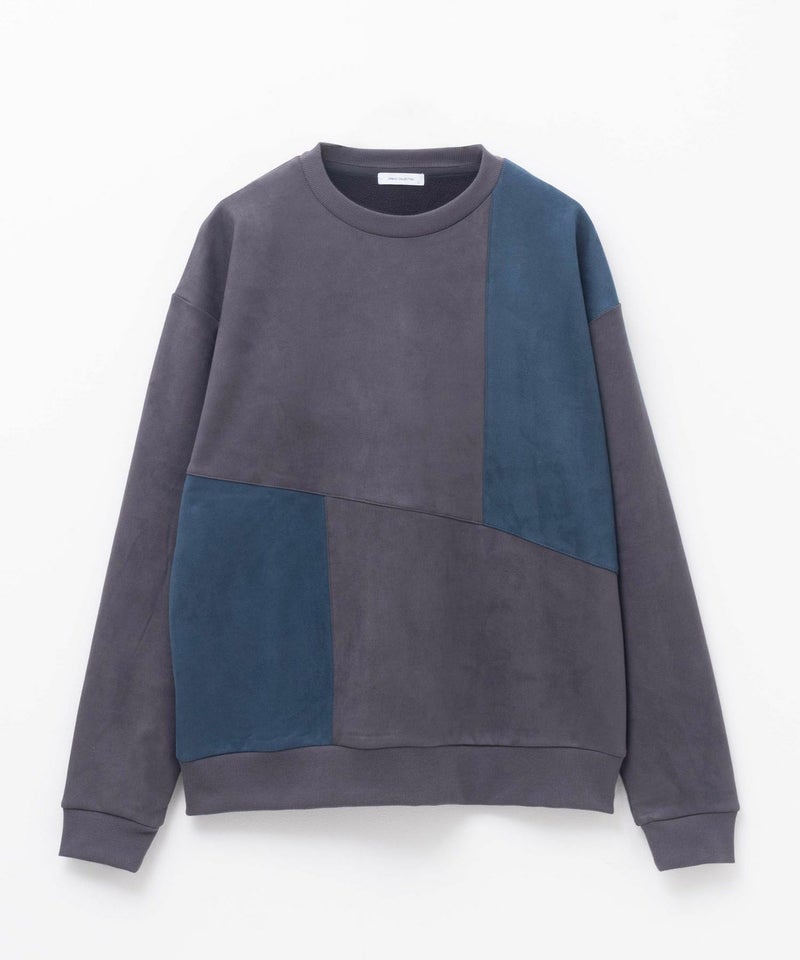 URBAN COLLECTION スエードライク切替プルオーバー メンズ商品画像-1