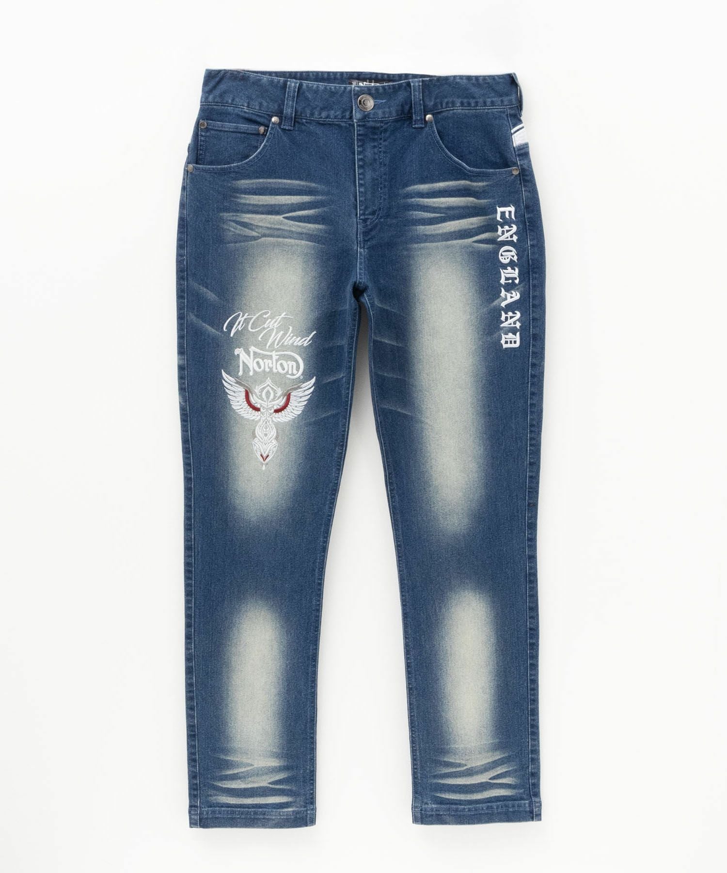 Norton ウイングMAX刺繍ストレッチデニム メンズ