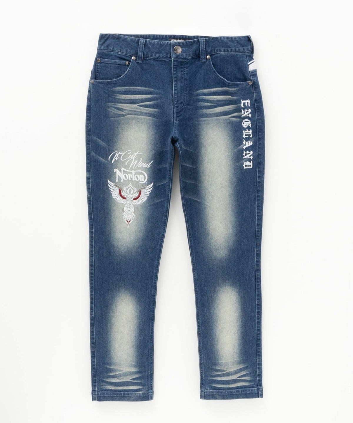 Norton ウイングMAX刺繍ストレッチデニム メンズ