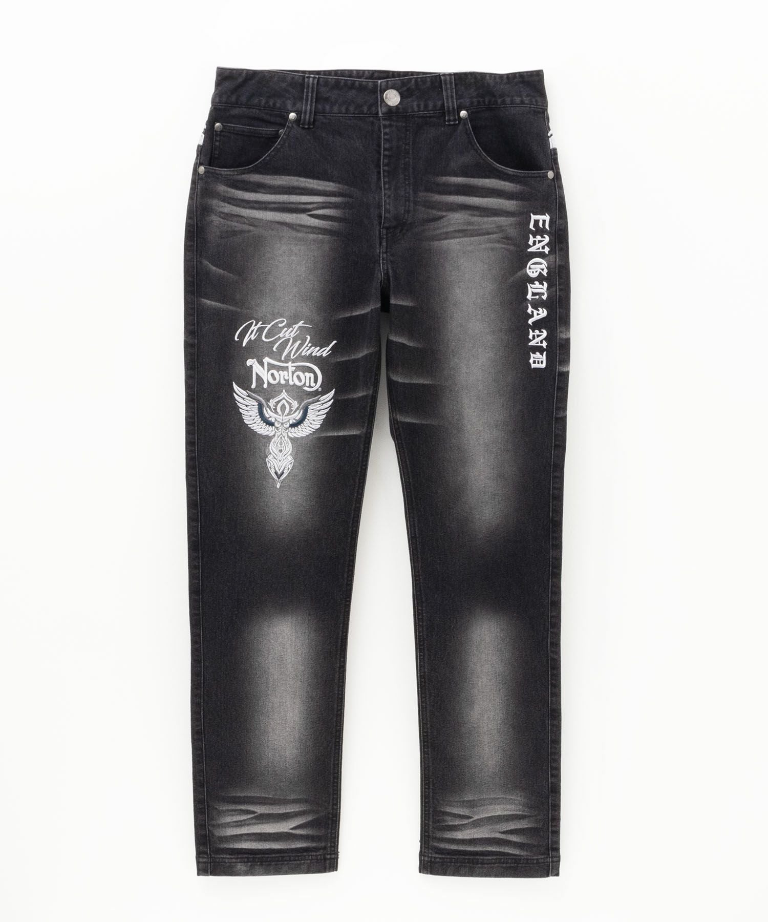 Norton ウイングMAX刺繍ストレッチデニム メンズ
