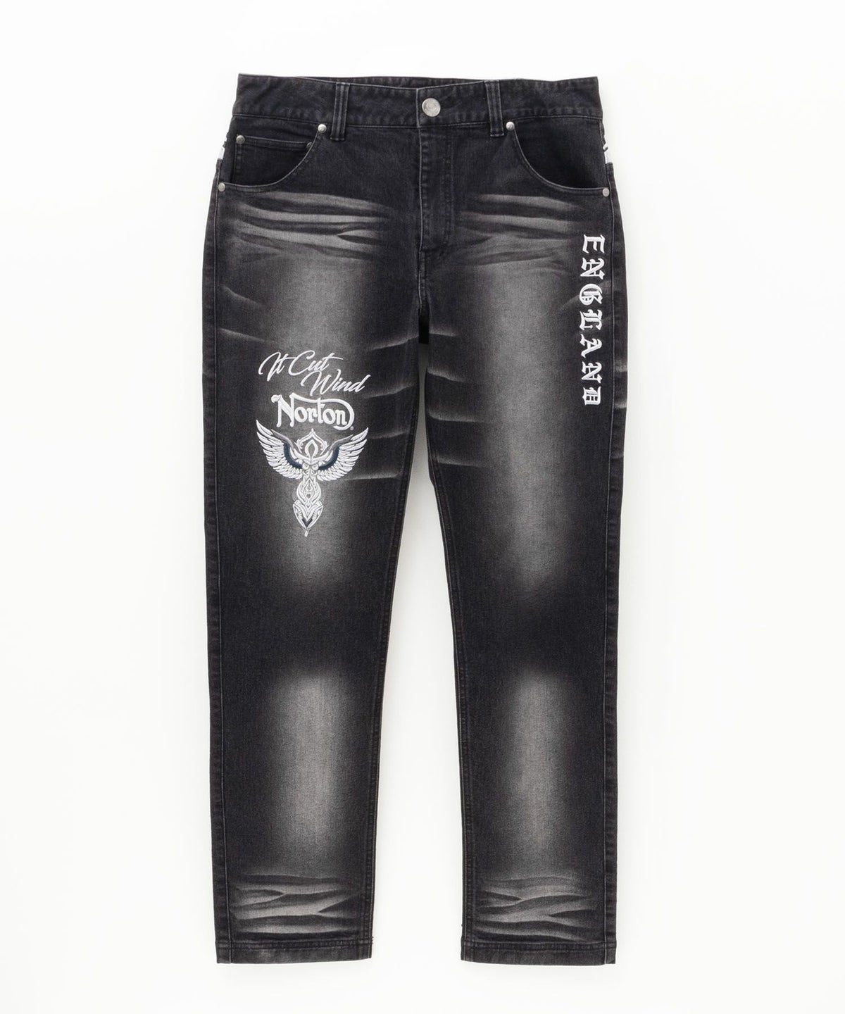Norton ウイングMAX刺繍ストレッチデニム メンズ