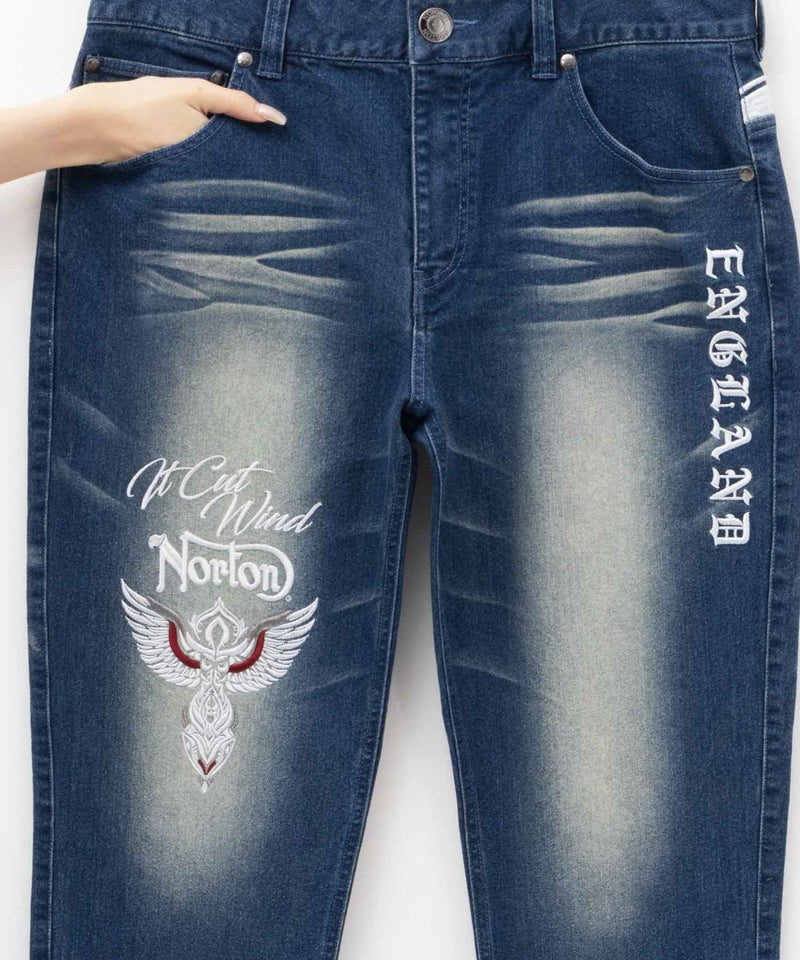 Norton ウイングMAX刺繍ストレッチデニム メンズ商品画像-5