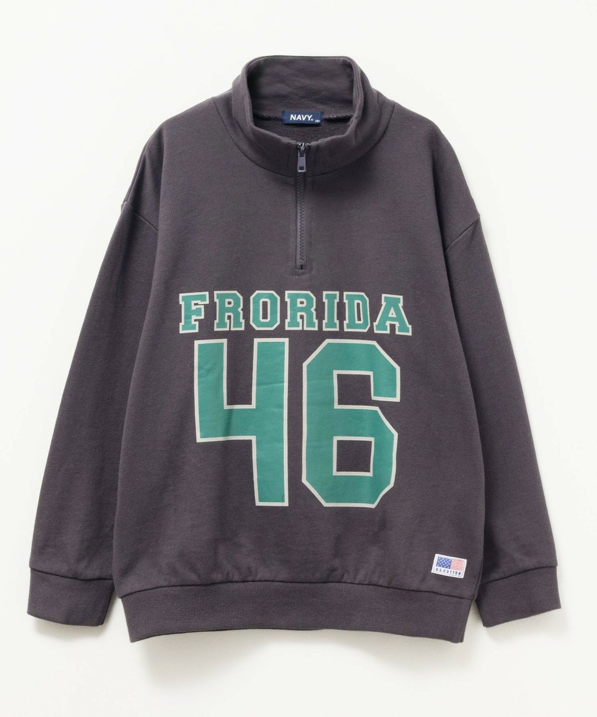 NAVY USコットンハーフジップトレーナー キッズ