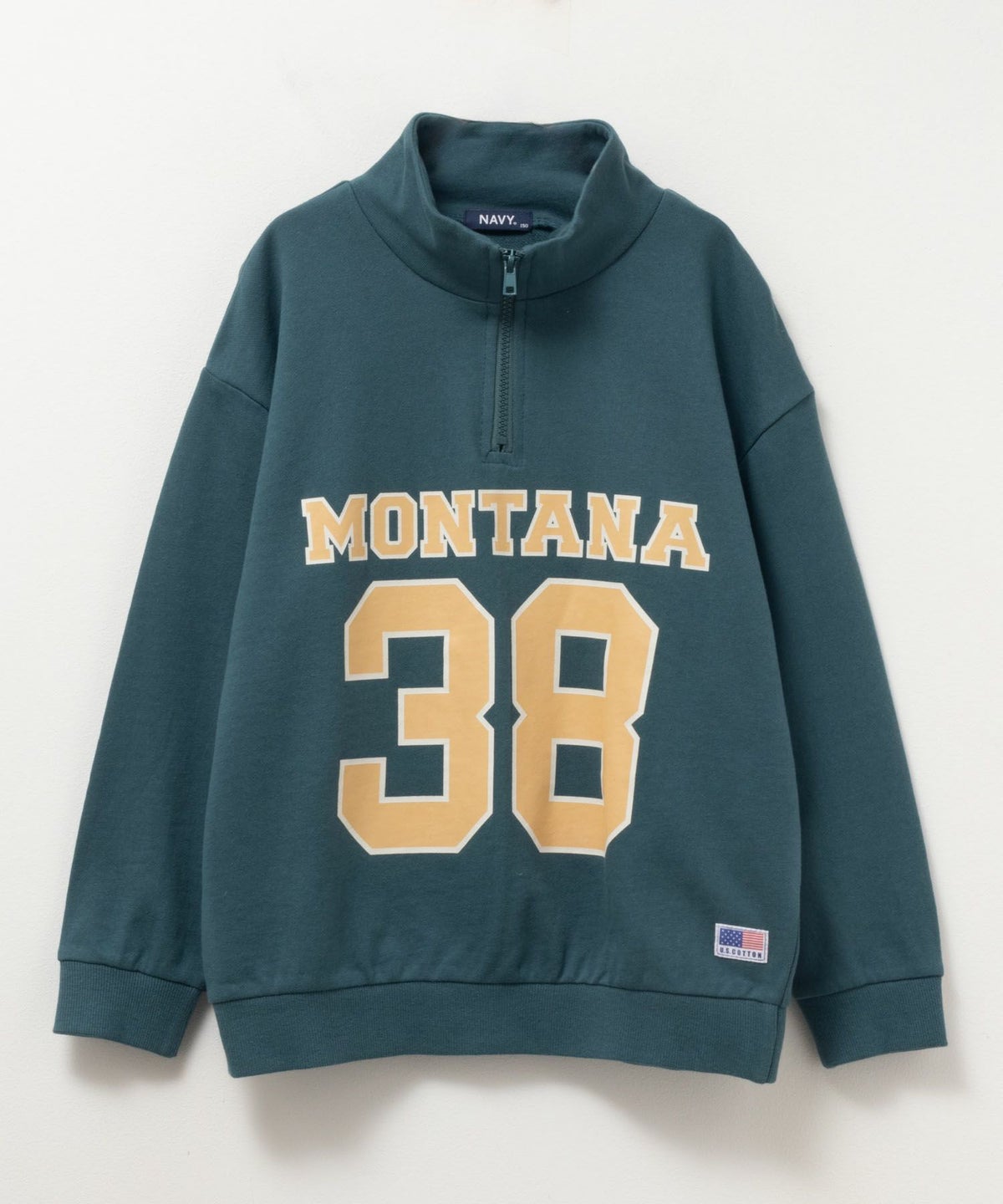 NAVY USコットンハーフジップトレーナー キッズ