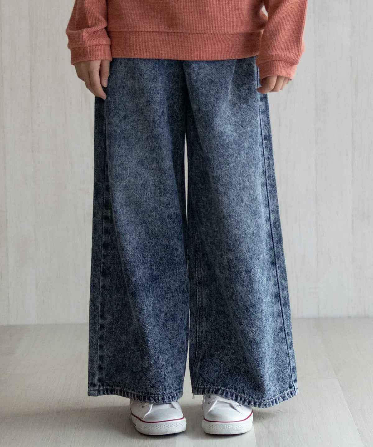 NAVY デニムワイドパンツ キッズ